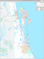 Palm Bay Melbourne Titusville Metro Area Wall Map